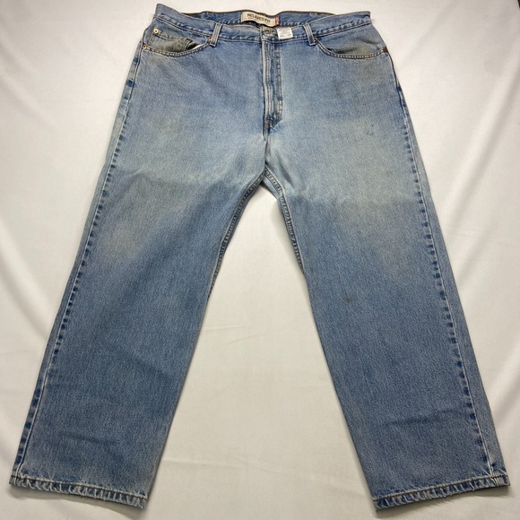 VTG Levi's 505 Jeans Mens W42 X L30 Blue Denim Cotton Relaxed Fit Straight Leg - Picture 9 of 16